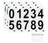 sourcing map 3 Sheets/30 Pcs Reflective Mailbox Numbers for Outside, 3 Inch 0-9 Vinyl Self-Adhesive Numbers Stickers Waterproof House Sticker with Scraper for Signs Doors Address, Black