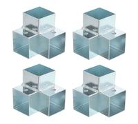 sourcing map 3-Way Gazebo Brackets Kit, Right Angle Corner Bracket Woodworking DIY Post Base Kit for 1.3" x 1.3" Lumber for Outdoor Patio Gazebo Log Cabins (4 Pack)