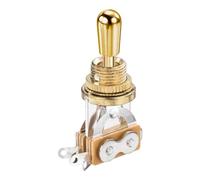sourcing map 3 Way Short Straight Guitar Toggle Switch Pickup Selector Gold with Gold Tip Knob Caps for Electric Guitars Parts Replacement