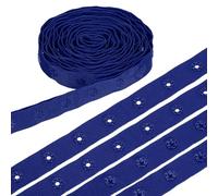 sourcing map 3 Yard Snap Button Tape, Polyester Plastic Snap Button Trim, Sewing Press Stud Ribbon Replacement for DIY Craft Clothes Fabric Sewing, Blue