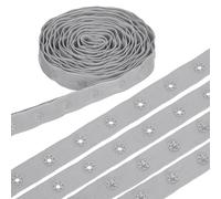 sourcing map 3 Yard Snap Button Tape, Polyester Plastic Snap Button Trim, Sewing Press Stud Ribbon Replacement for DIY Craft Clothes Fabric Sewing, Light Gray