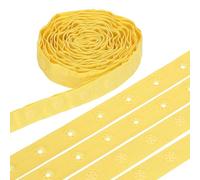 sourcing map 3 Yard Snap Button Tape, Polyester Plastic Snap Button Trim, Sewing Press Stud Ribbon Replacement for DIY Craft Clothes Fabric Sewing, Light Yellow