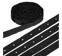 sourcing map 3 Yard Snap Button Tape, Polyester Plastic Snap Button Trim, Sewing Press Stud Ribbon Replacement for DIY Craft Clothes Fabric Sewing, Black