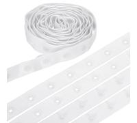sourcing map 3 Yard Snap Button Tape, Polyester Plastic Snap Button Trim, Sewing Press Stud Ribbon Replacement for DIY Craft Clothes Fabric Sewing, White