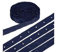sourcing map 3 Yard Snap Button Tape, Polyester Plastic Snap Button Trim, Sewing Press Stud Ribbon Replacement for DIY Craft Clothes Fabric Sewing, Dark Blue