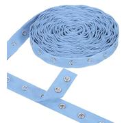 sourcing map 3 Yards Metal Snap Tape for Sewing Snap Buttons for Clothes, Metal Button Tape Ribbon for Clothes, Cotton Snap Trim Fastener for DIY Crafts, 0.78" Width,Light Blue
