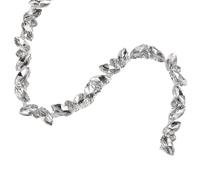 sourcing map 3 Yards Rhinestone Chain Trim - 10mm Bling Shiny Crystal Chain Applique for Sewing, DIY Jewelry, Clothing (White)