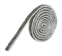 sourcing map 3 Yards x 0.39 Inch Resin Rhinestone Ribbon, Self-Adhesive Bling Crystal Ribbon Strips for Wedding Birthday Party DIY Crafts Decorations, Mineral Ash