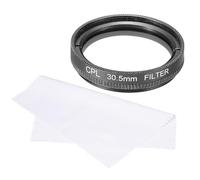 sourcing map 30.5mm Circular Polarizer Filter, Double Sided Multi-Layer Coatings Polarizing Filter with Cleaning Cloth for Camera Lens