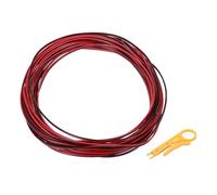 sourcing map 30 Gauge 2-Conductor Electrical Wire, Tinned Copper 25Ft/7.5M Long Red Black Flexible Extension Cord 300V Parallel Wire With Wire Stripper for LED RGB Cable, DIY Model
