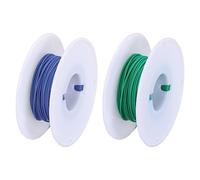 sourcing map 30 Gauge Silicone Wire 30AWG Electrical Wire Stranded Wire Flexible Tinned Copper Wire High Temp Hookup Wire Spool Blue and Green 15m/49.2ft for Car Model Electric Appliances 2pcs
