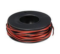 sourcing map 30 Gauge Wire 2 Conductor Parallel Silicone Wire 30AWG Stranded Wire Electrical Wire Tinned Copper Wire Spool 10m/33ft for LED Strip Extension Cable, Car Model, Internal Wiring