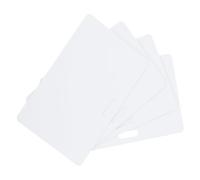 sourcing map 30 Pack Blank PVC Cards 15mil ID Blank Credit Cards Plastic with Horizontal Slot Punch for ID Badge Printer, Graphics White