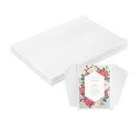 sourcing map 30 Pack Vellum Jackets, 5x7 Inch Vellum Paper Pre-Folded Vellum Envelopes Transparent 53GSM for Wedding Invitation Accessories Bridal Showers Birthdays Wraps