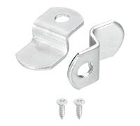 sourcing map 30 Pcs 1/4" Offset Canvas Clips, Picture Framing Mirror Clips Z Shape Canvas Painting Mounting Clips with 1 Mounting Hole with Screws, Silver