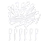 sourcing map 30 Pcs 1.48 Inch U Shape Alligator Clip, Shirt Clip, Clothespins for Socks, Pants, Ties, Shirts, Garments, White