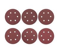 sourcing map 30 Pcs 230mm 9 Inch Sanding Disc 6 Hole 40/60/80/120/150/240 Grit Hook and Loop Sandpaper Orbital Sander Pads for Woodworking Automotive Metal
