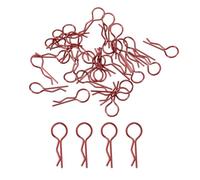sourcing map 30 Pcs 30-Degree Angle RC Body Clips Bent Springy R Pins 35x1.5x13mm for All 1/6 1/8 Scale Model RC Car Crawler Truck,Shell Replacement Parts(Red)