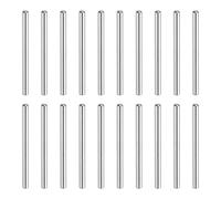 sourcing map 30 pcs 304 Stainless Steel Dowel Pins, 2x20 mm Round Head Flat Chamfered End Metal Dowel Pin Shelf Support Pegs Rod Fasten Elements for Furniture DIY Project
