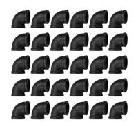 sourcing map 30 Pcs 90 Degree Pipe Fitting Elbow, 3/4" Internal Thread Elbow Pipe Joint Malleable Iron Plumbing Fittings for Industrial Shelving Decor Furniture DIY Projects