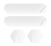 sourcing map 30 Pcs Acrylic Drink Tags, Drink Labels for Party Hexagon Shape Blank Champagne Wine Glass Name Tags DIY Drink Charm for Wedding Bar Party Decoration, Clear