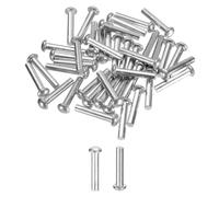 sourcing map 30 Pcs Brazier Head Solid Aluminum Rivets, M3 Dia x 16mm Length Round Head Aluminum Boat Rivets for Repairing Boats, Machinery, Aircraft, Automobile Industry