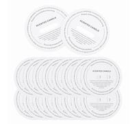 sourcing map 30 Pcs Candle Dust Covers, 4.5cm/1.8" Round Printed White Candles Drip Protectors Lid Accessories for Craft Fragrance Making Jars Boxes Packaging, White