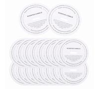 sourcing map 30 Pcs Candle Dust Covers, 8.5cm/3.3" Round Printed White Candles Drip Protectors Lid Accessories for Craft Fragrance Making Jars Boxes Packaging, White