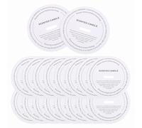 sourcing map 30 Pcs Candle Dust Covers, 8cm/3.1" Round Printed White Candles Drip Protectors Lid Accessories for Craft Fragrance Making Jars Boxes Packaging, White