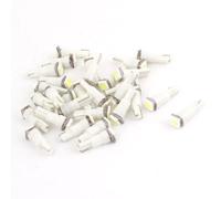 sourcing map 30 Pcs Car 5050 LED T5 Wedge Bulb Dashboard Gauge Light White