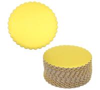sourcing map 30 Pcs Cardboard Cake Rounds, 6 Inch Cake Board Circle Trays Base Boards for Desserts Pastries Decorating Baking Party and DIY Crafts Display, Gold