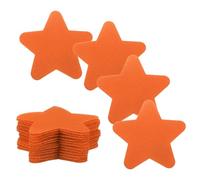 sourcing map 30 Pcs Carpet Spot Markers, 4 Inch Non-Slip Rubber Agility Markers for Classroom Carpet, Stars Spots Dots for Football, Basketball Training Markers, Orange