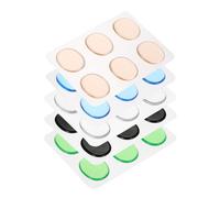 sourcing map 30 Pcs Drum Dampeners Gel Pads Silicone Mute Pads Drum Silencers Drum Dampeners Moon Gels Blue, Clear, Orange, Green, Black 33x26x3mm for Drums Cymbals Tone Control