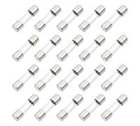 sourcing map 30 Pcs Fast Blow Glass Fuse 1A 125V 5x20mm Glass Tube Fuses Fast-Acting Fuses for PCB Board Electronic Devices Home Appliances Light String
