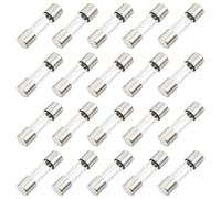 sourcing map 30 Pcs Fast Blow Glass Fuse 2A 125V 5x20mm Glass Tube Fuses Fast-Acting Fuses for PCB Board Electronic Devices Home Appliances Light String