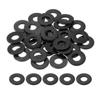 sourcing map 30 Pcs Flat Washer for Screws, Stainless Steel Washers 8mm ID x 20mm OD x 2mm Thick for Bolts, Factories Repair, Kitchens, Shops, and Outdoor Construction, Black