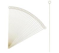 sourcing map 30 Pcs Floral Card Holder Picks, 11.8" Round Metal Craft Wire Clips Picture Clip Table Number Holders Picks for Wedding, Photos, Memo, Restaurant, Gold