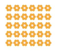 sourcing map 30 Pcs Flower Sew on Patches, 35 x 35mm Crochet Flower Applique Repair Embroidered Knitted Patches Transfer Appliques for Clothing DIY Decorations, Yellow