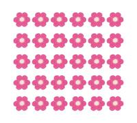 sourcing map 30 Pcs Flower Sew on Patches, 35 x 35mm Crochet Flower Applique Repair Embroidered Knitted Patches Transfer Appliques for Clothing DIY Decorations, Rose Red