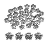 sourcing map 30 Pcs Flower Shaped Porcelain Beads, Cute Handmade Floral Porcelain Ceramic Beads Colorful Loose Spacer Beading 2mm Holes for DIY Crafts Jewelry Making Bracelets, Dark Gray