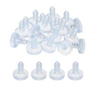sourcing map 30 Pcs Glass Table Top Bumpers with Stem, 16.4mm/0.65" Furniture Glass Table Top Anti-Slip Pads Clear Rubber Grippers Table Spacers for 6.2mm/0.24" Hole Table Furniture Cabinet