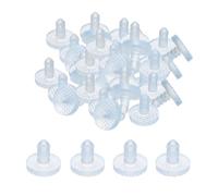 sourcing map 30 Pcs Glass Table Top Bumpers with Stem, 22.4mm/0.88" Furniture Glass Table Top Anti-Slip Pads Clear Rubber Grippers Table Spacers for 7.3mm/0.29" Hole Table Furniture Cabinet