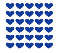 sourcing map 30 Pcs Heart Iron On Patches, Cute Embroidered Sew On Applique Repair Patches Heart Shaped Transfer Patches for Clothing Jackets Hats Shoes DIY Decorations, Dark Blue