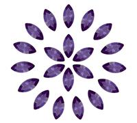 sourcing map 30 Pcs Horse Eye Shape Rhinestones, 7 x 15 mm Point Back Rhinestone Beads for Jewelry Making Crafts Costume Crystal Embellishments, Dark Purple
