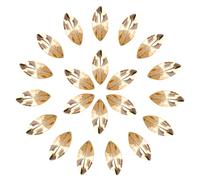 sourcing map 30 Pcs Horse Eye Shape Rhinestones, 7 x 15 mm Point Back Rhinestone Beads for Jewelry Making Crafts Costume Crystal Embellishments, Yellow