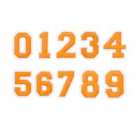 sourcing map 30 Pcs Iron on Number Patches, Number Patches Iron on 1.5 Inch Orange Small Numbers for Clothing Embroidered Patches for Clothes Hats Socks DIY