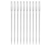 sourcing map 30 Pcs Large Eye Sewing Needles, 1.81 Inch 1.05mm High Carbon Iron Embroidery Thread Needle Sewing Big Eye Needle Knitting Needles for Hand Sewing Art Crafts, Silver