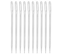 sourcing map 30 Pcs Large Eye Sewing Needles, 2.09 Inch 1.6mm High Carbon Iron Embroidery Thread Needle Sewing Big Eye Needle Knitting Needles for Hand Sewing Art Crafts, Silver