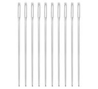 sourcing map 30 Pcs Large Eye Sewing Needles, 2.36 Inch 1.25mm High Carbon Iron Embroidery Thread Needle Sewing Blunt Needle Knitting Needles for Hand Sewing Art Crafts, Silver