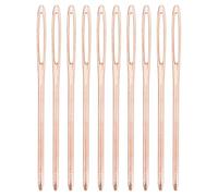 sourcing map 30 Pcs Large Eye Sewing Needles, 2.36 Inch 2mm High Carbon Iron Embroidery Thread Needle Sewing Blunt Needle Knitting Needles for Hand Sewing Art Crafts, Rose Gold